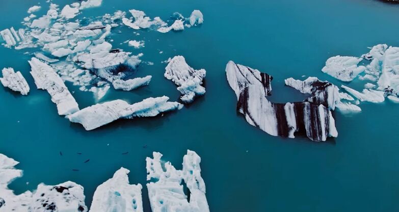 Съёмки льдов Исландии с помощью кино-дрона в 4К UHD