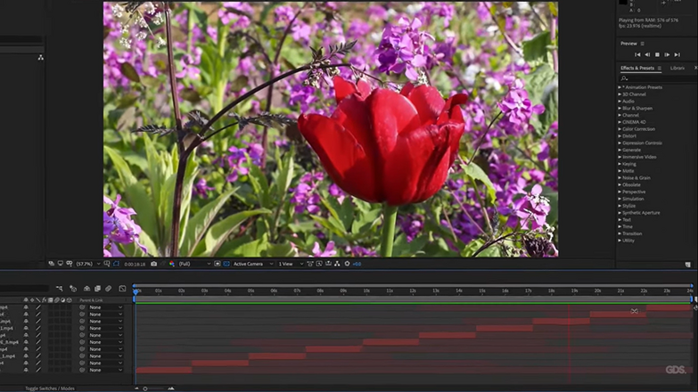 Интерфейс программы Adobe After Effects. 