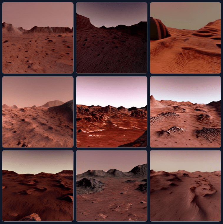 Марсианский пейзаж в Crayon
