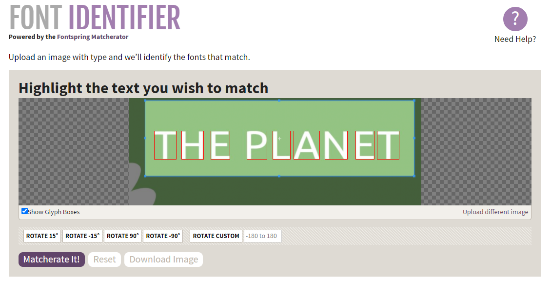 Font identifier