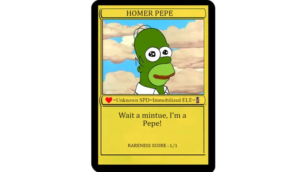 NFT-карточка Гомера Пепе