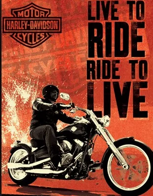 Рекламный плакат Harley-Davidson