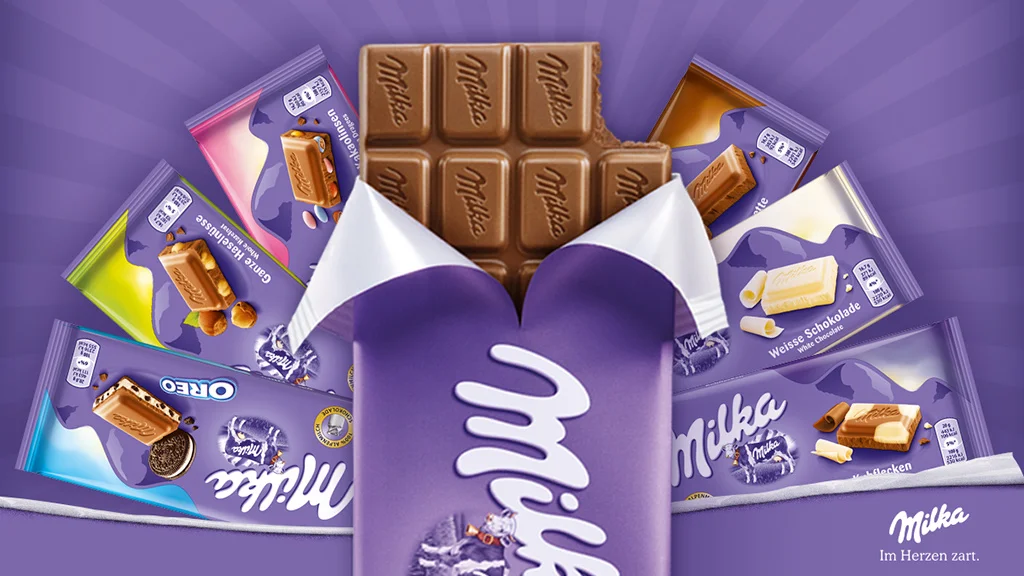 Реклама шоколада Milka