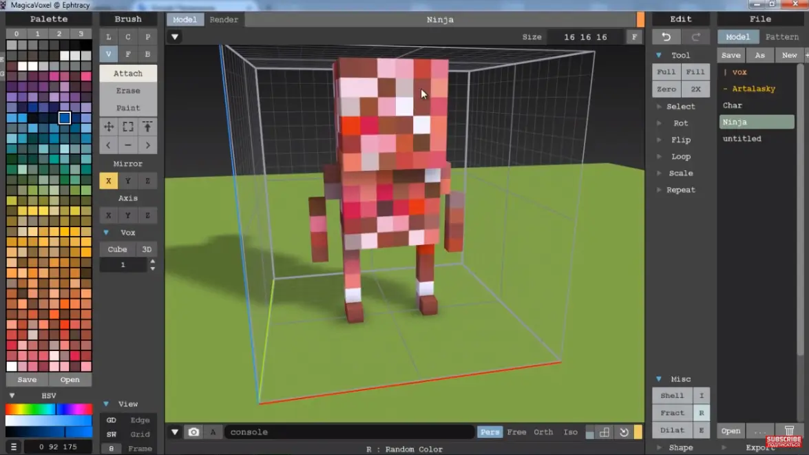 Воксельное моделирование в программе MagicaVoxel