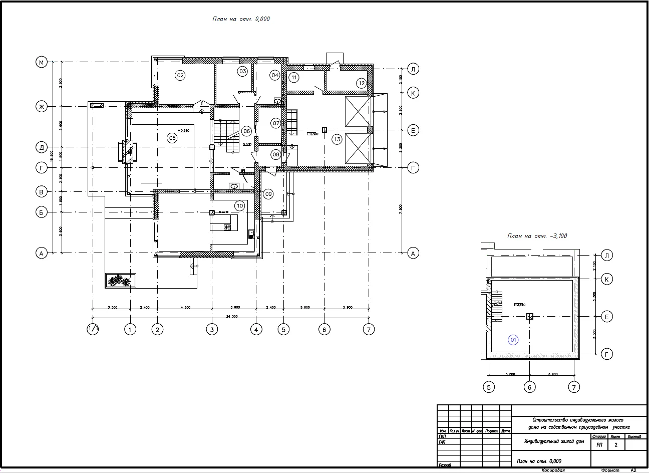 Чертёж интерьера в AutoCAD
